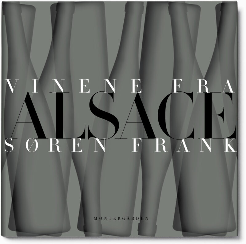 Vinene fra Alsace, Søren Frank, book, cover. Graphic design and illustration by Anders Peter Mejer