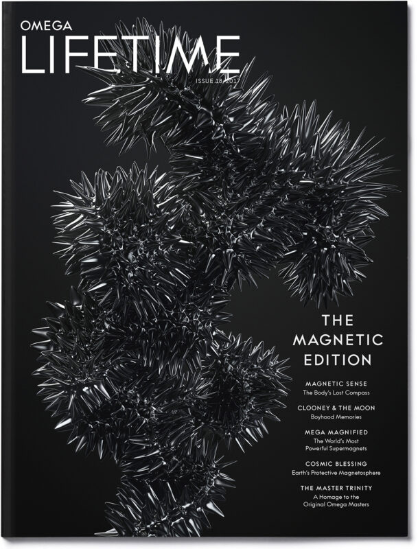 Omega Lifetime, the magnetic edition, cover, magazine, editorial. Art direction, creative direction and graphic design by Anders Peter Mejer Design