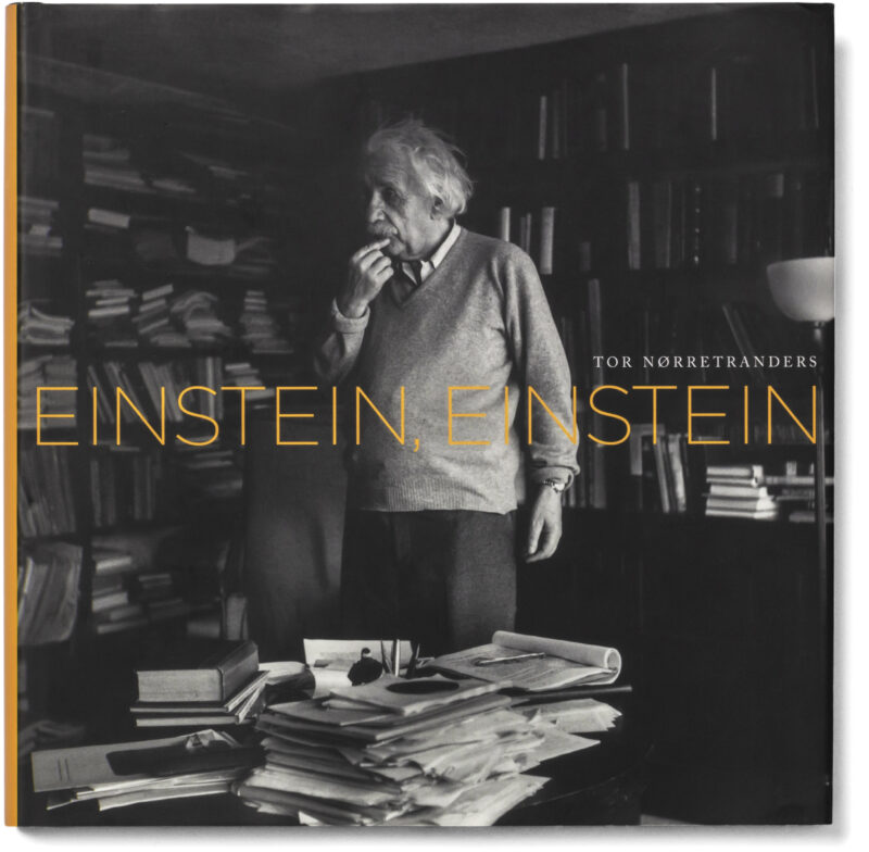 Albert Einstein, Tor Nørretranders, book cover. Graphic design by Anders Peter Mejer