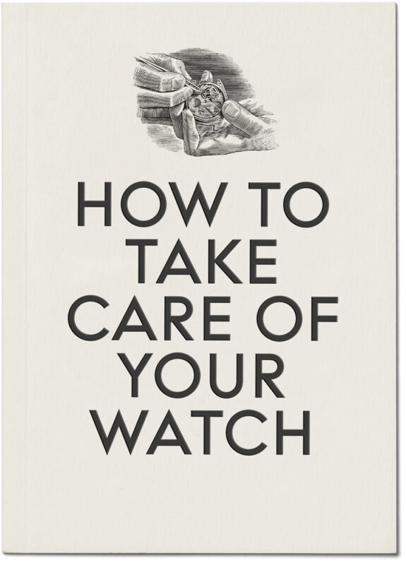 Omega watches, How to take care of your watch, catalogue, booklet, manual, cover. Art direction, creative direction and graphic design by Anders Peter Mejer Design