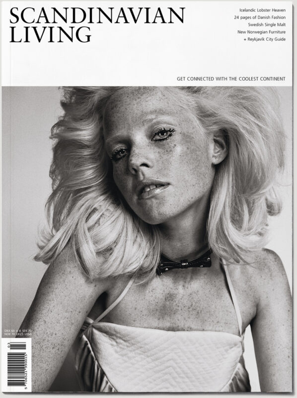 Scandinavian Living, issue two, cover, marc hom, fashion editorial. Creative direction and graphic design by Anders Peter Mejer