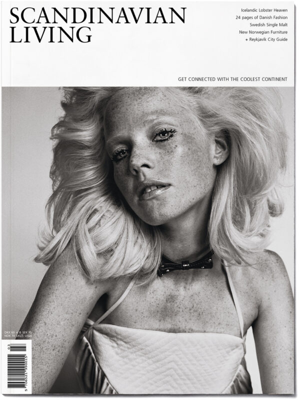 Scandinavian Living, issue two, cover, marc hom, fashion editorial. Creative direction and graphic design by Anders Peter Mejer
